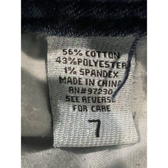 Almost Famous Distressed Skinny Blue Jeans Juniors Size 7 - Picture 6 of 7